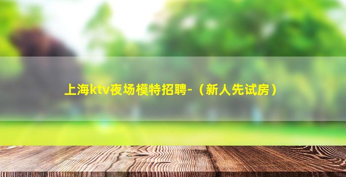 上海ktv夜场模特招聘-（新人先试房）